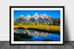 Grand Teton Photography Print: Wyoming Rocky Mountains Autumn Landscape Picture