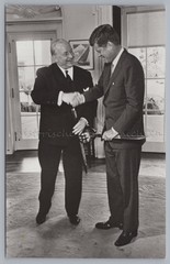 President John F. Kennedy with Chancellor Alfons Grobach ÖVP – old photo 1965