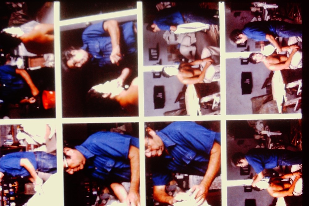 Vintage Art History 35mm Glass Slide George Segal Casting Process