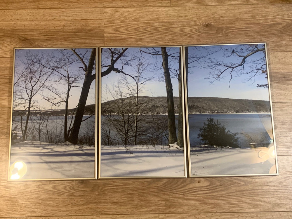 RayDeent “Winter Bluff” Keuka Lake Triptych – Set of 3 Landscape Photos