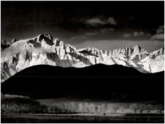 1944 1990s Ansel Adams Winter sunrise Sierra Nevada from Lone Pine Art Photo
