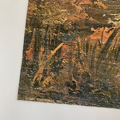 Vintage Art Treasures The Pond Nature Lithograph on Canvas Unframed 17.5 X 12