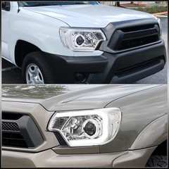 LED DRL Tube Bar Driving Projector Headlights Corner Signal Lamps Headlamps Asse