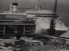 Odesa Seaport Photo, Black and White Vintage Photo, Ukrainian Artist Zyubritsky