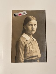 ❤️Photo Portrait~30-40s WW2 BDM? Girls Miss Maid Woman Braid Look Pose ~5×8