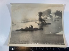 WWII Real 8 x 10 Photo 1943 Simpson Harbor, Battleship