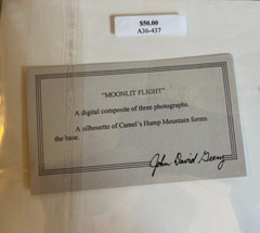JOHN DAVID GEERY ~ «MOONLIGHT FLIGHT” SIGNED DIGITAL COMPOSITE PHOTO ~ 15” x 13”