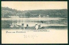 Postcard greeting from Schildhorn restaurant Hans Ritzhaupt Brandenburg 1902
