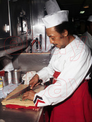 Photo Art Print of Cook in the Galley of the Dining Car on the Southwest Limited