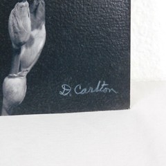 2 Black & White Iris Foam Core Mounted Signed D Carlton Photo Pacific NW Artist