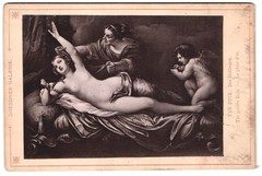 Photograph Unknown Photographer and Place Nude Lady with Angel After Painting Nude