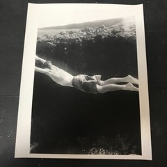Art Photograph Silver Gelatin Print Janine Gordon Signed B/W Jump Stunt Hawaii