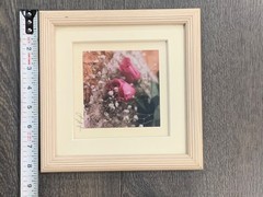Larry Kanfer Signed 1992 Floral Photograph Pink Roses Baby’s Breath Framed