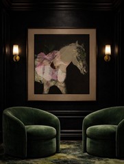 FLORAL HORSE art photo, unframed. Made to order. Different sizes available.