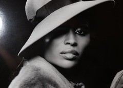 original essence magazine Cynthia Bailey portrait illustration B&W photograph