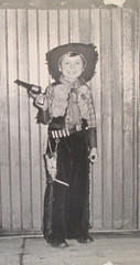 Heritage Private Photo circa 1950! Happy Boy Cowboy Fancy Dress Carnival Party