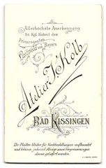 Photograph Joh. Kolb, Bad Kissingen, portrait of a toddler