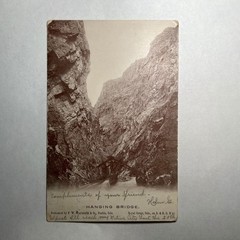 1905 ATQ RPPC Hanging Bridge Royal Gorge Colorado D&RG Railway Real Photo US VTG