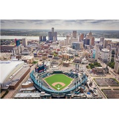 Comerica Park Aerial View Photo, Detroit Tigers Wall Art Photography