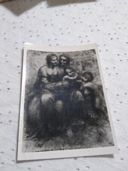 VTG RPPC LEONARDO DA VINCI THE VIRGIN & CHILD S. ANNE & INFANT S. JOHN POSTCARD