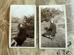 2 SEXY ALLURING WOMAN Original Black and White Photos 3 1/2″ X 6″