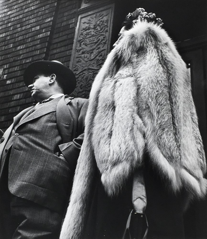Leon LEVINSTEIN: Suit & Fur, NYC, 1954 / FAMILY OF MAN / Printed 1980 / STAMPED!