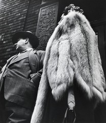 Leon LEVINSTEIN: Suit & Fur, NYC, 1954 / FAMILY OF MAN / Printed 1980 / STAMPED!