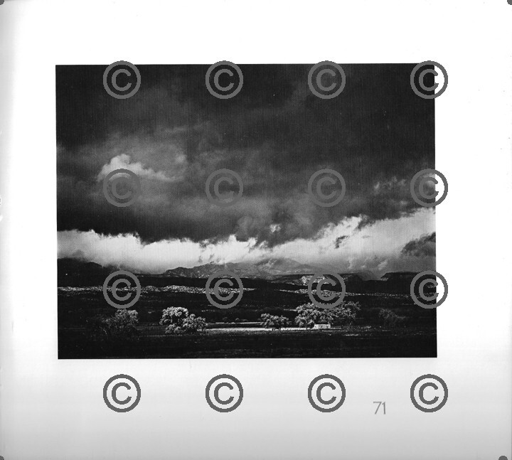 BOOK PLATE B&W Photo MORLEY BAER San Domingo, / Chama River near AbiQuiu, 9X9.5″