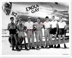 WWII Silver Halide Photo B-29 Hiroshima Enola Gay Ground Crew Free Shipping