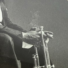 Vintage Louis Armstrong Jazz Trumpet Framed B&W Photo Print 8×10 Gloaguen 1990s