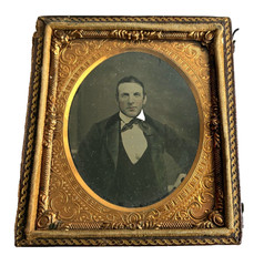 Ambrotype 1/6 Plate Circa 1860, Portrait of a Young Man, Photo