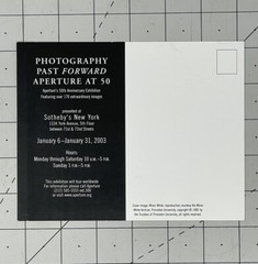 Minor White (1908-1976) Art Announcement Card 2003 – Aperture – Sotheby’s