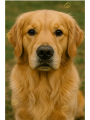 Dog Digital Image Product Wallpaper Background Picture portrait-Golden Retriever