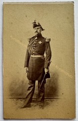 orig. CDV Photo Photograph Picture Old Fashion Circa 1865 General Fleury Militaire Soldier