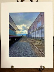 Mt. Hood Train Stop Matted Photo 8×10 by Tammie Bates PNW Railroad Art Signed