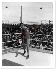 Boxing Heavyweight Champion Jack Dempsey Posing In Ring 1921 Silver Halide Photo