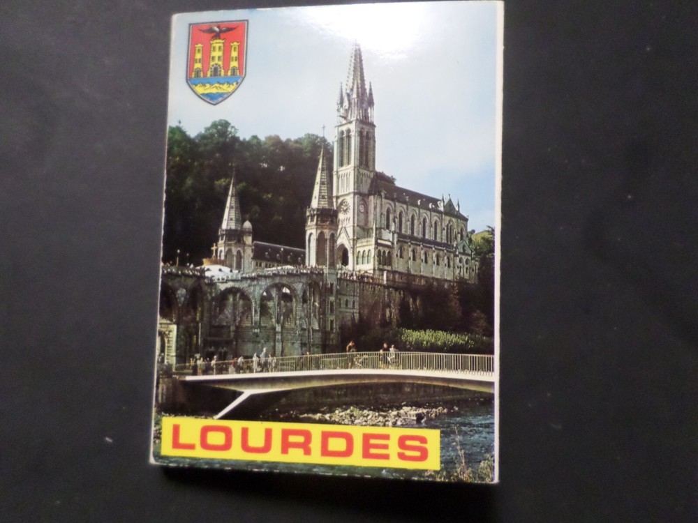 Notebook 10 Photos Souvenir of Lourdes, Virgin, St Bernadette 7.5 x 10.5 cm