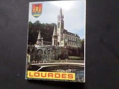 Notebook 10 Photos Souvenir of Lourdes, Virgin, St Bernadette 7.5 x 10.5 cm