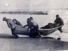 Rare Framed Nantucket Island Dory Men Art Photograph Reprint Of Late 1800’s