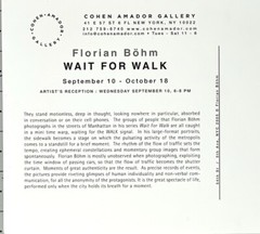 Florian Böhm (b. 1969) Art Announcement Card 2008 – Wait For Walk