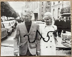 27x21cm Genuine Archive Photo Daniel Angeli 1965 Herbert von Karajan + Woman in Paris