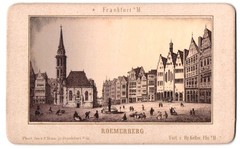 Photograph lithograph F. Rau jr., Frankfurt, view Frankfurt / Main, view