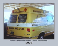Santa Ana Fire Dept. (Medic-2) Paramedic Van 8×10 Unframed Photo VFRPBT_0041
