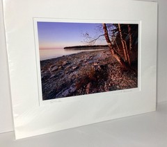 Fine Art Photograph Solitude Door County Peninsula WI Shoreline Signed & Matted