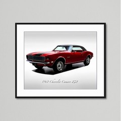 Classic Cars – 1968 Chevrolet Camaro Z28 Matador Red- Print