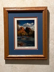 Cathedral Rock Sedona AZ framed 9.5 x 11.5 color photo signed Margaret Jackson
