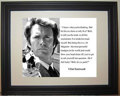 Clint Eastwood Dirty Harry Do Ya Punk Famous Quote Framed Photo Picture d1