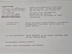 THE JOFFREY BALLET 8×10 HERBERT MIGDOLL PRESS PHOTO DANCE VTG NYC NY TYPE 1 OG