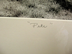 MATTED PHOTOGRAPHY Old Friend Pete A/P B&W 16 x 20 with COA By Larry Santucci