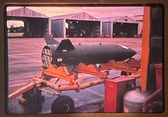 VIETNAM 1970/71 UBON Thailand 35MM SLIDE USAF MISSILES Being LOADED F-4 PHANTOM